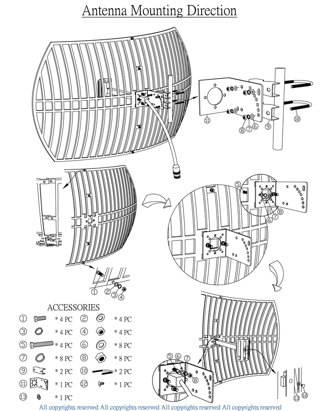 アンテナの取り付け
